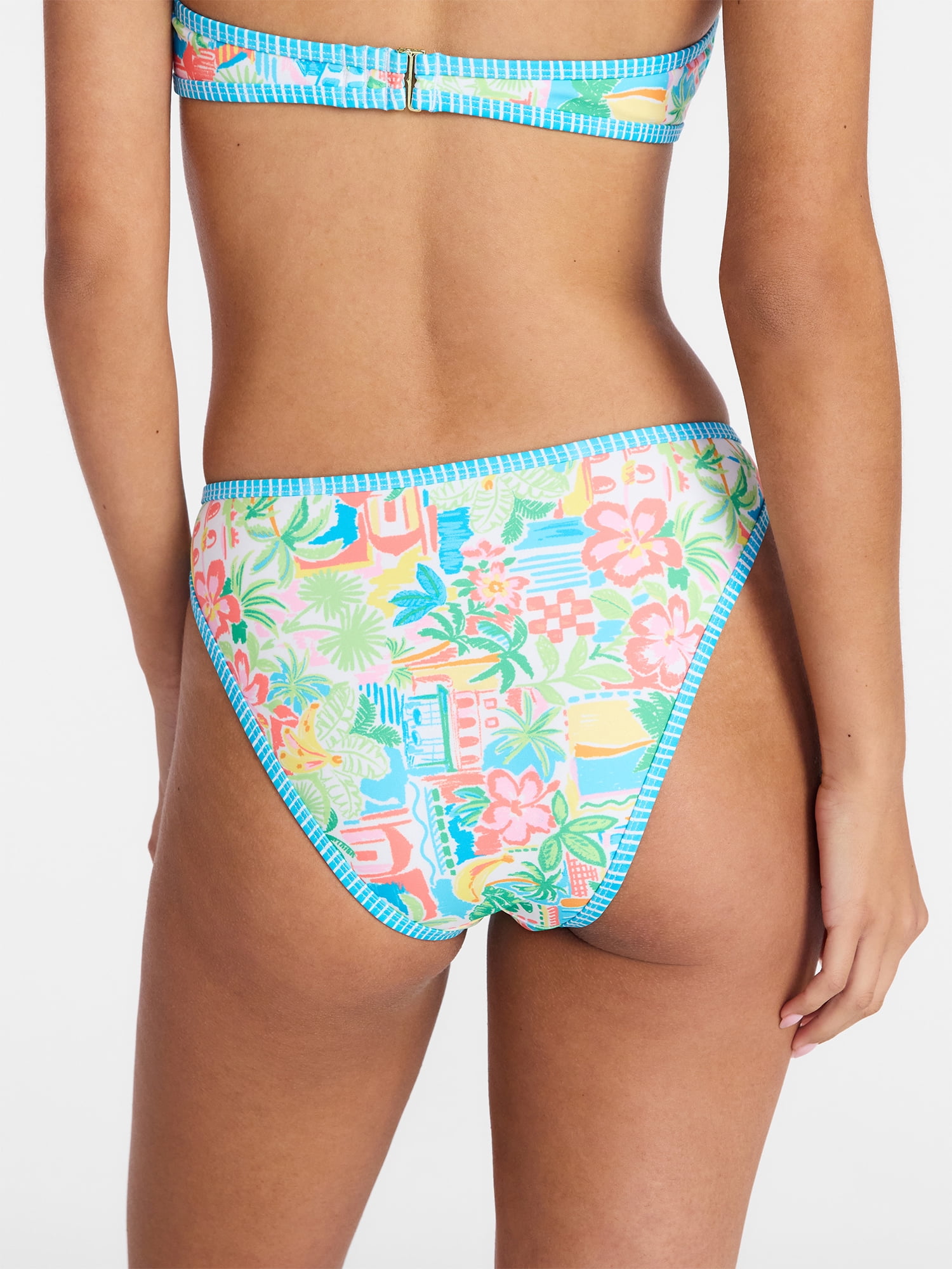 No Boundaries Mid Rise Bikini Bottoms, Women's XXS-XXL