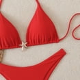 thumbnail image 5 of Awdenio Bikini Sets for Women High Waist Shell Decoration Bathing Suit Halter Summer Swimsuit Bikini Set, 5 of 7