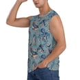 thumbnail image 3 of Bingfone Underwater Animals and Flowers Pattern Men's Tank Tops Workout Sleeveless Tee Shirts Running Beach Tanks for Men-XX-Large, 3 of 8