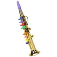 thumbnail image 1 of ABS Saxophone Trumpet Wind Instrument with 8 saxophone children beginners early Colored Keys Musical Toy Gold, 1 of 9