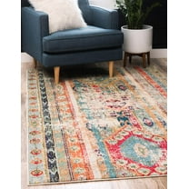 Unique Loom Sedona Collection Area Rug - Yellowstone (8' x 10' Rectangle Blue/Beige)