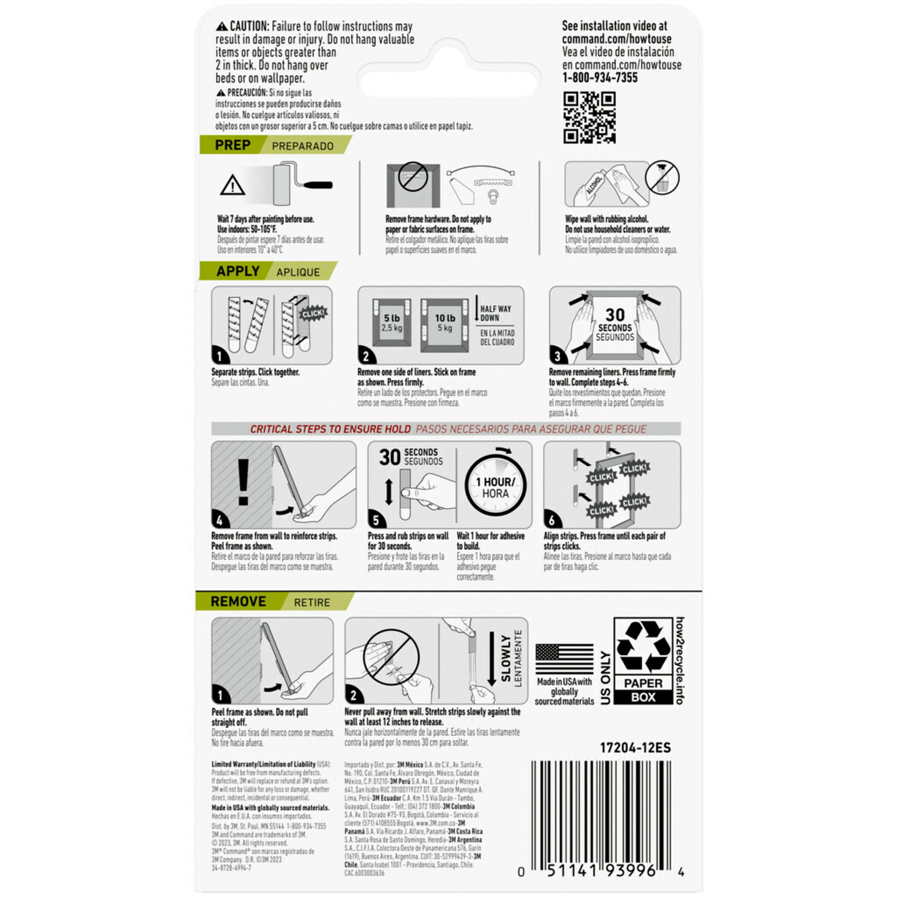 3M Command Picture Hanging Strips Combo Pack, Small and Medium - 12 count