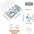 thumbnail image 2 of 1 Box 80 Pcs 25x18mm Extral Large Flat Back Oval AB Color Acrylic Self-Adhesive Rhinestone Gems Stick with Container Crystals Bling Sticker Acrylic Jewels for Costume Making Cosplay, 2 of 8