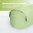 thumbnail image 4 of Cotton Fabric 6x16" Neck Roll Pillowcase - Soft Washable Sateen Weave Pillow Cover - Made in USA, Green, 4 of 9