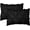 Black, variant on Mocassi 1500 Thread Count 2-PACK Sham Set Pinch Pleat Design, Stylish Design-Easy Care, Wrinkle and Stain Resistant, Pleated King, Black