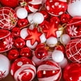 thumbnail image 4 of 44 bolas de Navidad para árbol de Navidad, adornos colgantes para fiestas en el hogar, decoración para árbol, bolas para fiestas, colgantes esféricos, 4 of 5