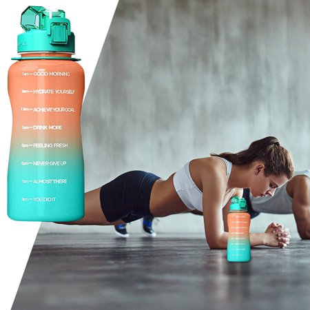 

WNG Half Gallon/64 Ounces Motivational Water Bottle with Time Marker