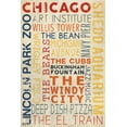 thumbnail image 3 of Chicago, Illinois, Typography (100% Cotton Tea Towel, Decorative Hand Towel, Kitchen and Home), 3 of 3