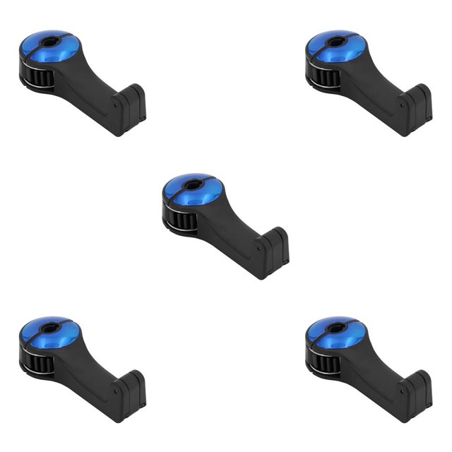 Speravity Gancho para reposacabezas de coche 2 en 1 con soporte para teléfono Colgador de almacenamiento universal para respaldo de asiento Bolso plegable Azul 5piezas Speravity CBP176620