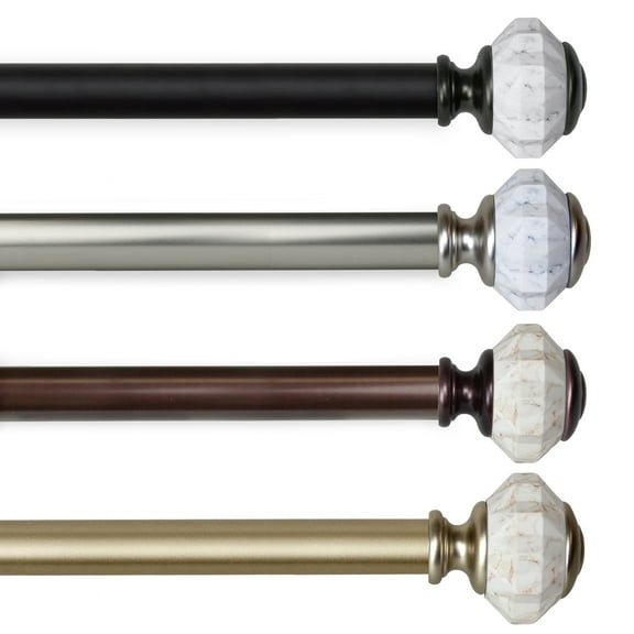 1 inch Aria Curtain Rod 66-120" - Bronze