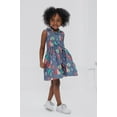 thumbnail image 4 of Disney Princess Ariel Floral Toddler Girls Chambray Skater Dress Toddler to Big Kid, 4 of 5