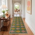 thumbnail image 5 of GENIMO 5'x7' Wildlife Inspired Animal Print Area Rug for Living Room, Machine Washable Non Slip Low Pile Rug for Bedroom Dining Room, Moss Green, 5 of 5