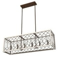 thumbnail image 6 of Hunter - Chevron 6-light Textured Rust, Extra Large Chandelier, Dimmable, Linear Shaped, for Bedrooms, Kitchens, Dining, Living Rooms - 19374, 6 of 9