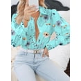 thumbnail image 4 of Zeagoo Womens Blouses Dressy Casual Spring Stripe Long Sleeve Shirts Button Down Tops Fashion, 4 of 5