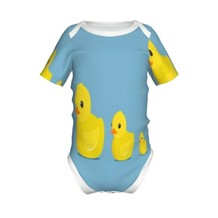 

Yiaed Cute Ducky Print Infant Climbing Short Sleeve Onesie One-Piece Baby Bodysuit Clothes 0-12 Months -2 Years
