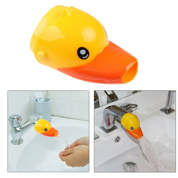 Faucet Extender Sink Spout Cover Protector Yellow Duck With Orange
