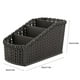 thumbnail image 2 of Caja organizadora, Multi-Grid Rattan Desktop Cosmetics Desktop Cajas de Almacenamiento de Escritorio(Negro) Ecomeon no, 2 of 6