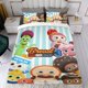 thumbnail image 4 of Barbería de Pan Conjunto de sábanas temático, trío de piezas, cómodo y amigable con la piel, diseño único, regalo de decoración para el hogar para familiares, amigos y fans,140cm *210cm, 4 of 6