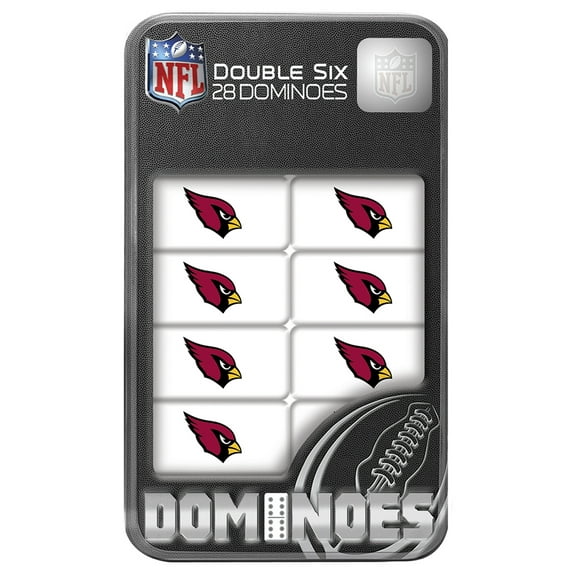 MasterPieces Officially Licensed NFL Arizona Cardinals 28 Piece Dominoes Game for Adults