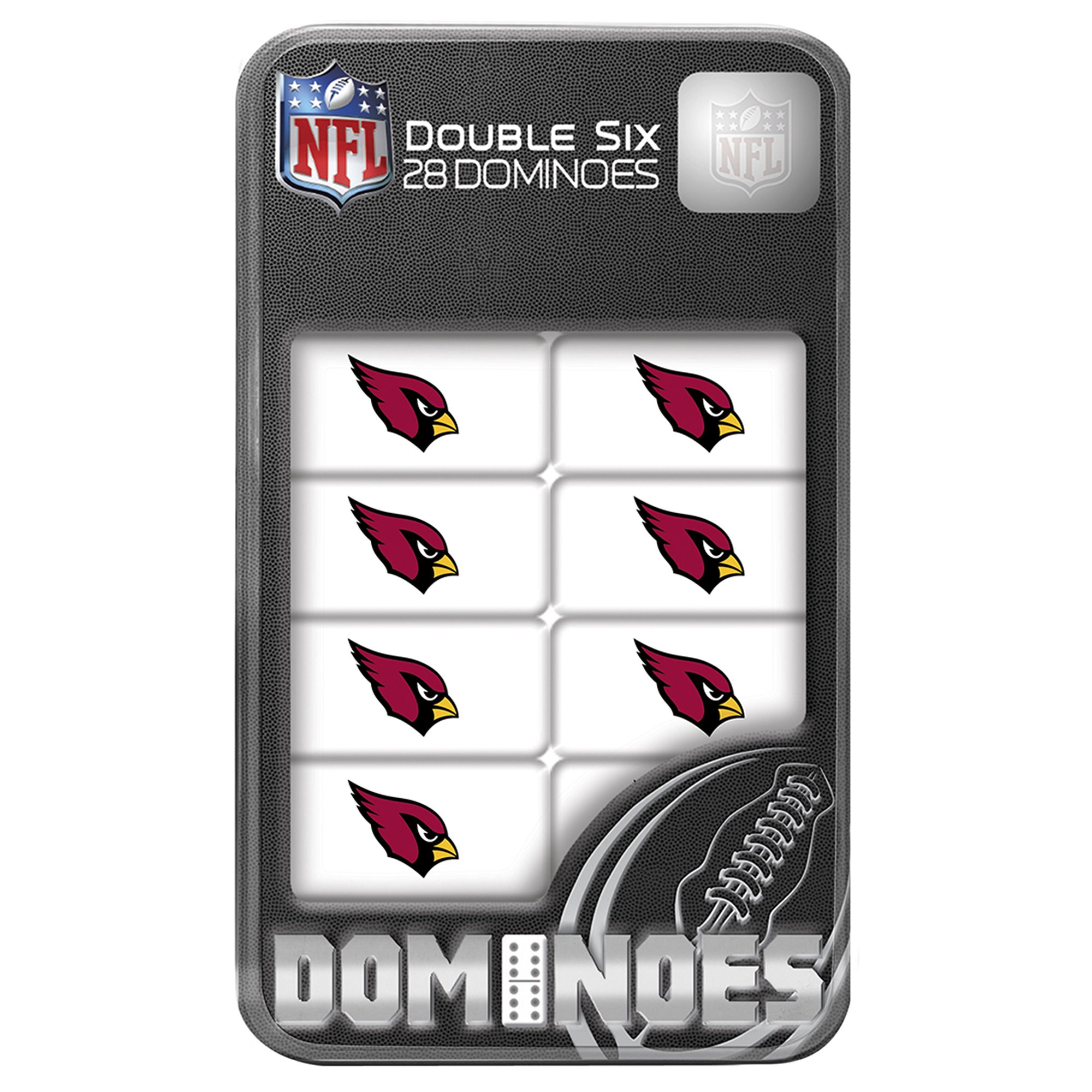 MasterPieces Officially Licensed NFL Arizona Cardinals 28 Piece Dominoes Game for Adults
