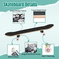thumbnail image 4 of 31'' Complete Skateboard 7 Layer Canadian Maple Double Kick Deck Skateboards Beautiful vintage floral Garden roses hydrangea dog rose Skate Board for Beginner Adult Gifts, 4 of 5