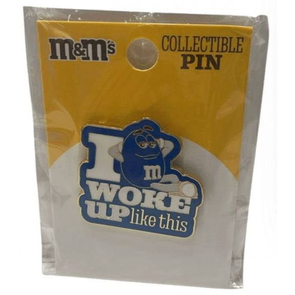 M&M's World Blue Character I Woke Up Like This Collectible Pin New with Tag