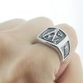 thumbnail image 5 of Masonic Rings Freemason Ring. Stainless Steel G Masonic Ring Pinstripes, 5 of 5