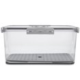 thumbnail image 1 of Minkissy Large Capacity Bread Box Kitchen Storage Grey Minimalist for Kitchen Counter 1Set, 1 of 8