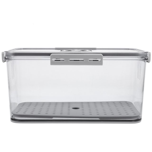 Minkissy Large Capacity Bread Box Kitchen Storage Grey Minimalist for Kitchen Counter 1Set