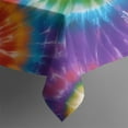 thumbnail image 5 of Colorful Rainbow Tie Dye Spiral Pattern Square Tablecloth,Waterproof Square Table Cover,Wipeable Spillproof Washable Table Cover for Home Kitchen Party Decor 60"x60"(152x152cm), 5 of 6
