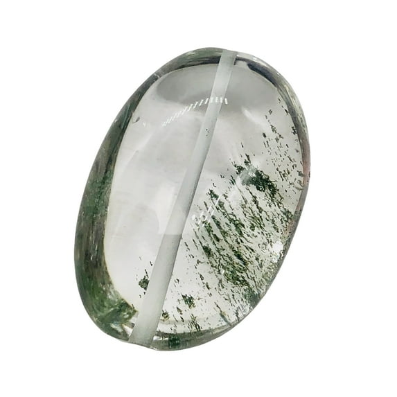 Lodalite Quartz Oval Pendant Bead | 30x21x14 mm | Clear Included | 1 Bead |