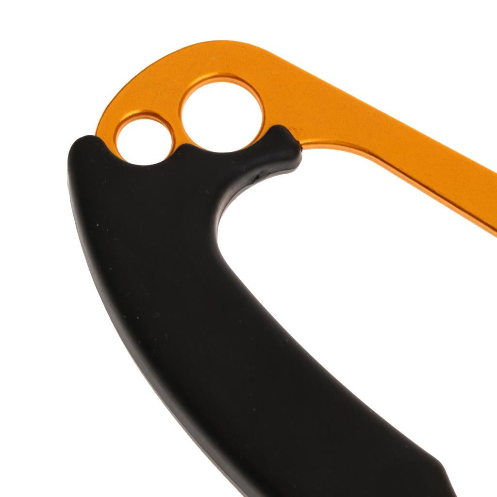 Dualoai Tree Rock Climbing Hand Ascender Riser 8-13mm Rope Clamp, Gold Right Hand