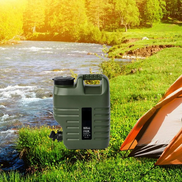 Tanque de almacenamiento de agua portátil con espiga, contenedor de tanque de agua, botella de agua, dispensador de bebidas, Cubo para barbacoa, 12L