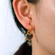 thumbnail image 5 of Sonducket 1 par de pendientes de aro de corazón, pendientes colgantes de circón brillante, forma de bloqueo, gancho para la oreja, joyería, Ropa, zapatos y accesorios Miscelánea Negro, 5 of 6