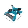 thumbnail image 4 of Automatic 360-Degree Rotating Garden Sprinkler with Large Three-Arm Design, ABS Material, 8-10M Spray Diameter, 4.5kgs/80psi Working Pressure, Blue Color, Includes Butterfly Base and Sprinkler Head, 4 of 7