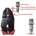 thumbnail image 2 of Evertech Professional Coax Coaxial BNC Connector Crimp Crimping Tool - RG59 Siamese Cables for CCTV Security Cameras. BNC Connectors Crimper for RG55,RG58,RG59,RG62,5,6, 21, 140, 141, 142 Crimp Tool, 2 of 5