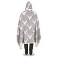thumbnail image 3 of Safdie & Co. Premium Ultra Soft Flannel Hoodzy Hooded Throw Blanket with Sherpa Heathered Deer Shield, 3 of 6