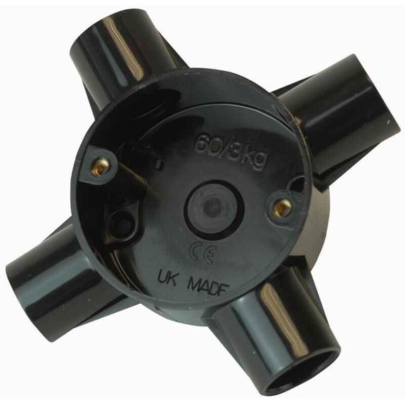 PRO POWER - 4-Way Terminal Box - 20mm System - Black