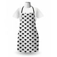 thumbnail image 3 of Geometric Apron, Abstract Triangles Modern Symmetry Layout Repetitive Pattern Print, Unisex Kitchen Bib with Adjustable Neck for Cooking Gardening, Adult Size, Charcoal Grey and White, by Ambesonne, 3 of 4