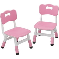 BOBOKY Kids Chair, 3 Level Height Adjustable Kid Chair, Plastic Toddler Chairs for Children Boys Girls Age 2-6, Suitable for Home Family Classroom Nursery Indoor Use, 2 Pack,Pink