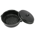thumbnail image 4 of Roaster Pan, Safe  Circulating Heat Exquisite Roasting Pan  For Household For Baked Sweet Potatoes For Barbecue Iron Cover 28cm, 4 of 8