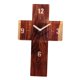 thumbnail image 3 of Reloj de pared, reloj silencioso, reloj decorativo moderno con forma de cruz pequeña, decoración del hogar, marrón, 3 of 9