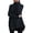 Black, variant on Women's Turtleneck Pullover Sweater with Elegant Batwing Sleeves and Modern Asymmetric Hem Design for Everyday Casual Comfort and Style Black M