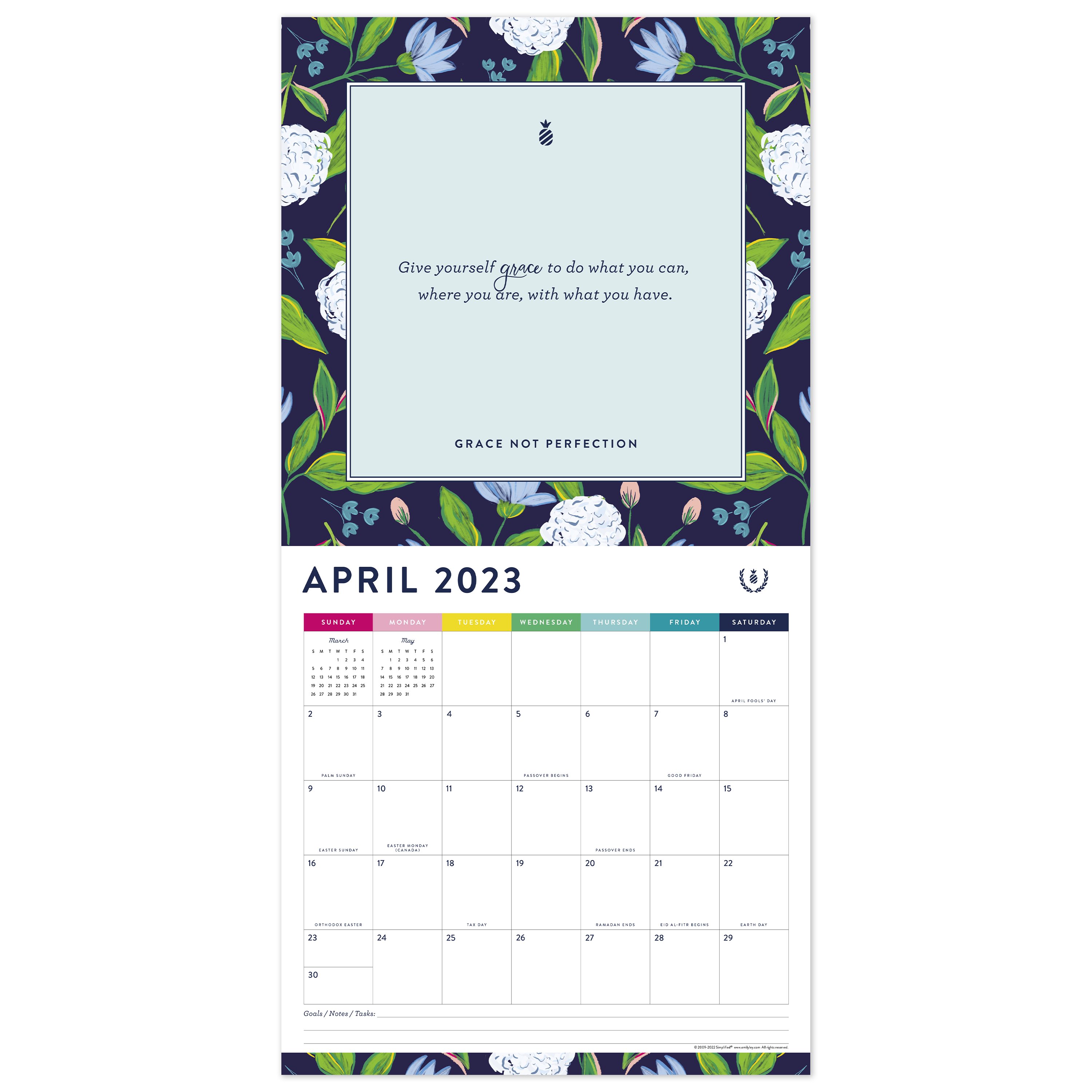 2023 Wall Calendar, Simplified by Emily Ley, 12" x 12" by Mead (WMDL7128-23)
