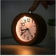 thumbnail image 2 of Despertador Redondo de Madera Hecho a Mano Despertador Digital Redondo - Mesita de Noche silenciosa de Madera de Haya - Despertador con luz Nocturna - Despertador analógico con Pilas para Dormitorio, 2 of 5