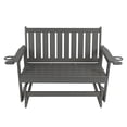 thumbnail image 2 of Innovaze Poly Lumber Patio Glider, Durable HIPS Material, Weather-Resistant Swing Bench for Outdoor Porch Garden (Gray, 2-Seater), 2 of 11