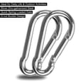 thumbnail image 4 of 30 Pack Sliver Spring Hook, Zinc-Galvanized Steel Carabiner Small M4x40MM Carabiners for Backpacks or Key Chains, Silver Quick Link Snap Spring Clip Hook for Ropes, Pet, Indoor and Outdoor Equipment, 4 of 5