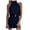 Black, variant on Sevevn Women Round Neck Sleeveless Lrregular Overlapping Solid Color Jumpsuits Black L Christmas Gift