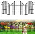 thumbnail image 3 of Decorative Metal Garden Fence with Gate Lock Panels  (H) x (L) No Dig Dog Fence Outdoor for Yard  Temporary Rustproof Metal Wire Rabbit Dog Garden Border Fencing for Patio, 3 of 5
