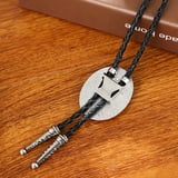 HUABOLA Handmade Bolo Tie With Luminous Stone White 3D Scorpion - Unique Western Necktie For Men